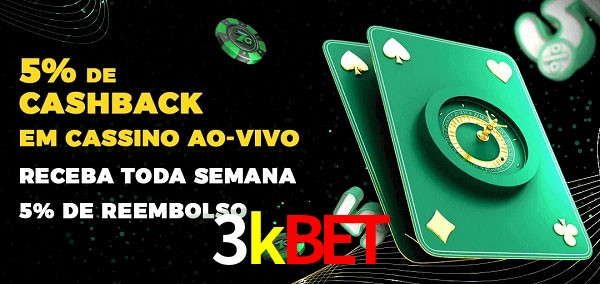 Promoções do cassino ao Vivo 3kbet